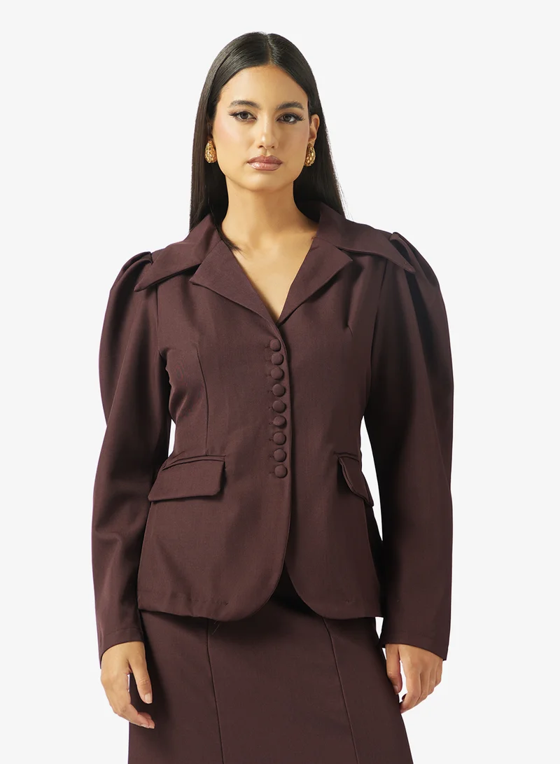 Khizana  Puff Sleeve Top & Skirt Set for Women | Best Price UAE